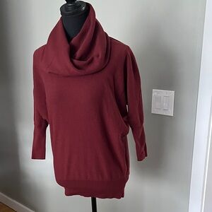 Burgundy Cowl Neck Sweater